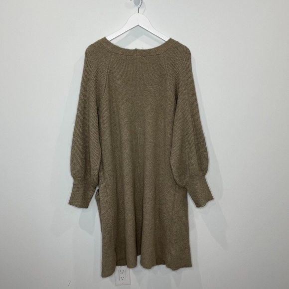 Theo & Spence Latte Open Front Cardigan with Pockets - Picture 2 of 6